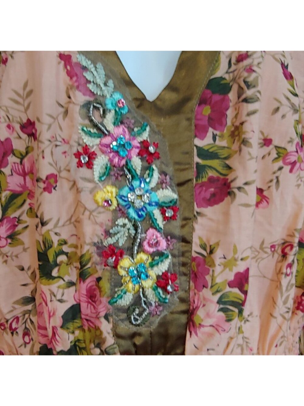 Aratta Silent Journey Garden Floral Boho Dress Romantic Cottagecore Festival XL - Picture 8 of 12